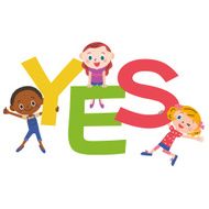 YES letter and children