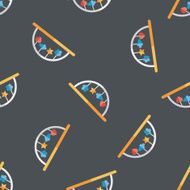 Baby crib hanging toy flat icon eps10 seamless pattern background N3