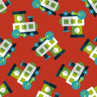Train toy flat icon EPS 10 seamless pattern background N4