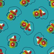 kid water bottle flat icon EPS 10 seamless pattern background N4