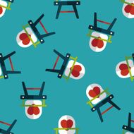 baby high chair flat icon eps10 seamless pattern background N4