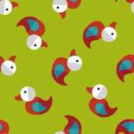 Duck toy flat icon eps 10 seamless pattern background N3