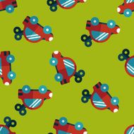 toy car flat icon eps10 seamless pattern background N3