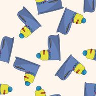 baby potty cartoon seamless pattern background N2