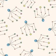 baby hanging cartoon seamless pattern background N6