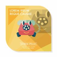 toy phone flat icon with long shadow eps10 N7