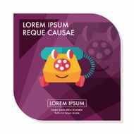 toy phone flat icon with long shadow eps10 N8