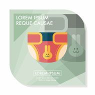diaper flat icon with long shadow EPS 10 N12