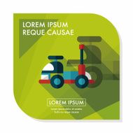toy car flat icon with long shadow eps10 N17