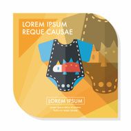 baby onesie flat icon with long shadow EPS 10 N8