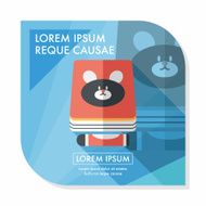 crayons drawing and book flat icon with long shadow eps10 N8
