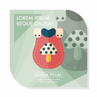 baby bib flat icon with long shadow EPS 10 N26