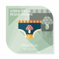 diaper flat icon with long shadow eps10 N6