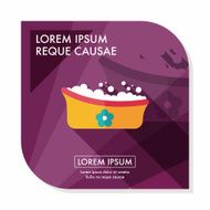 baby bath flat icon with long shadow eps10 N7