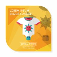 baby onesie flat icon with long shadow eps10 N8