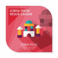 brick house flat icon with long shadow N20