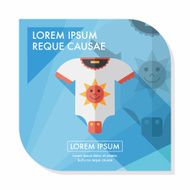 baby onesie flat icon with long shadow eps10 N9