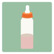 Baby milk in bottle