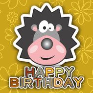 Happy birthday card design Vector illustration