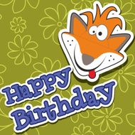 Happy birthday card design Vector illustration N2