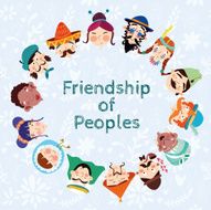 Friendship peoples - illustration