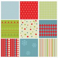 Set of Christmas Seamless Backgrounds