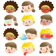 Children of various facial expressions N3