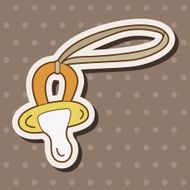 Baby pacifiers theme elements N35