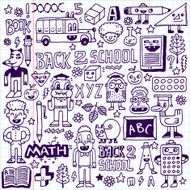 Back to school doodle set 2 Vector illustration N2