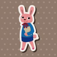 animal rabbit worker cartoon theme elements N13