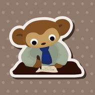 animal monkey worker cartoon theme elements N11