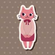 animal cat worker cartoon theme elements N15