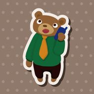 animal bear worker cartoon theme elements N21