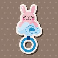 Baby rattle theme elements N48