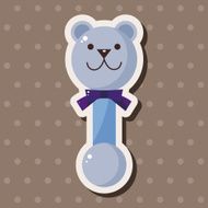 Baby rattle theme elements N50