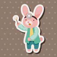 animal rabbit doctor cartoon theme elements N5