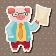 animal pig doctor cartoon theme elements N5