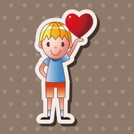 little kid with heart theme elements N57