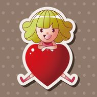 little kid with heart theme elements N60