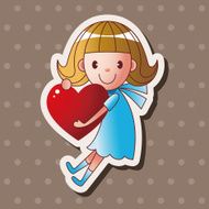 little kid with heart theme elements N61