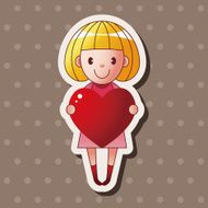 little kid with heart theme elements N63
