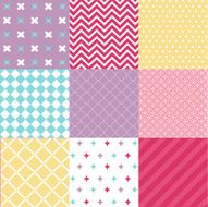 Set of seamless geometric patterns N9