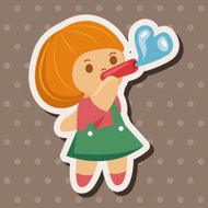 little kid with heart theme elements N64