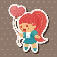little kid with heart theme elements N72