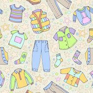 Vector fashionable beautiful clothes for little boys
