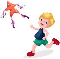 Boy playing kite N4