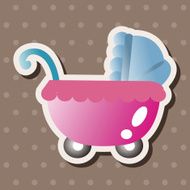 Baby carriages theme elements N65