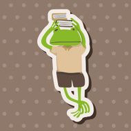 animal going to school cartoon theme elements N30