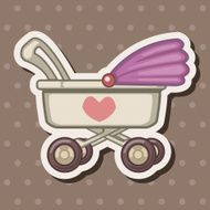 Baby carriages theme elements N66