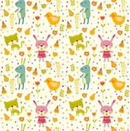 Colorful seamless happy birthday baby background